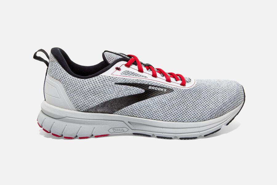 Brooks Anthem 3 Mens Australia - Road Running Shoes - Grey/Black/Red (690-CJMUZ)